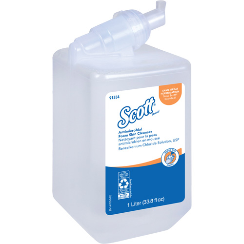 Scott&reg; Control Antimicrobial Skin Cleanser, Foam, 1 L, Unscented Fastek