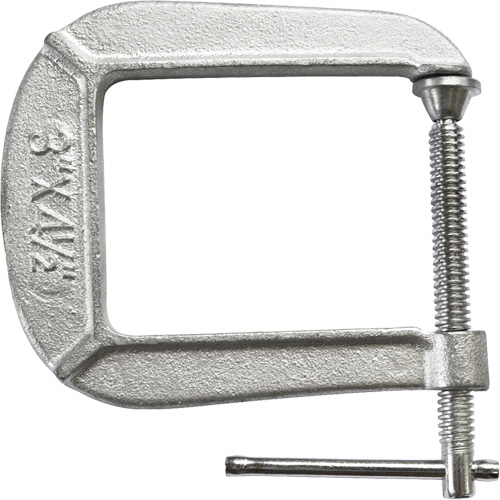 Light-Duty C-Clamp, 3" (76 mm) Capacity, 4-1/2" (114 mm) Throat Depth Fastek
