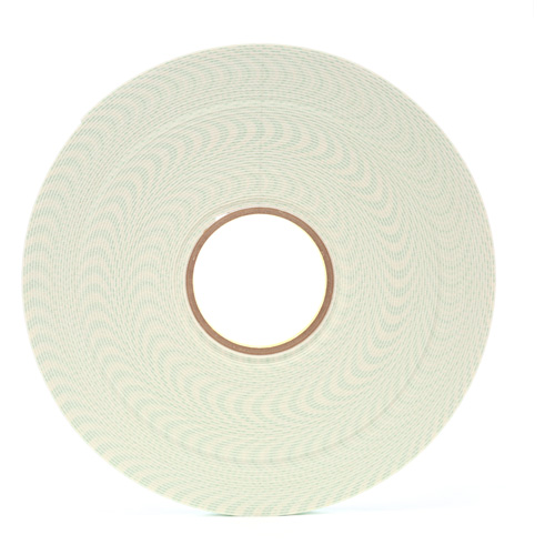 Double-Coated Urethane Foam Tape, 33 m (108') L x 12.7 mm (1/2") W, 62 mils, Urethane Fastek