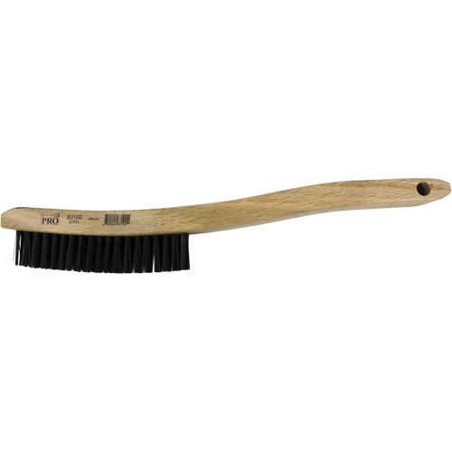 Brosse de nettoyage &eacute;conomique &agrave; manche courb&eacute;, Laiton, 3 x 19 rangs de fils, Longueur 13-3/4" Fastek