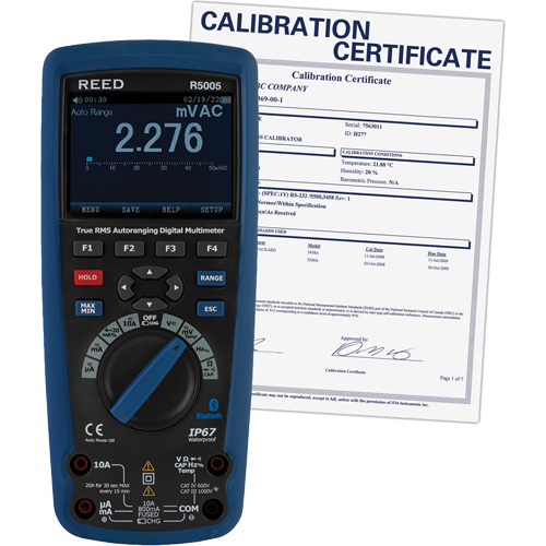 True RMS Industrial Multimeter with ISO Certificate, AC/DC Voltage, AC/DC Current Fastek