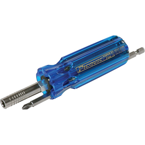 Super 8 Plus Multibit Screwdriver, Plastic Handle Fastek