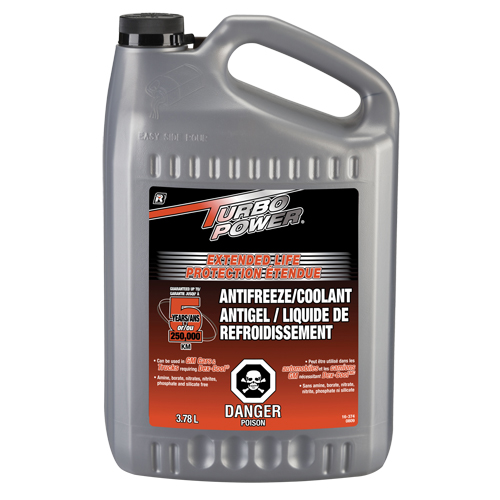 Turbo Power&reg; Extended Life Antifreeze/Coolant Concentrate, 3.78 L, Gallon Fastek