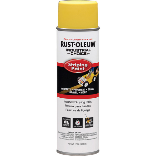 Industrial Choice&reg; S1600 System Inverted Striping Spray Paint, Yellow, 18 oz., Aerosol Can Fastek