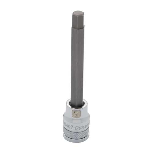 Long Metric Bit Socket, 8 mm x 3-5/8" L, 3/8" Drive Fastek