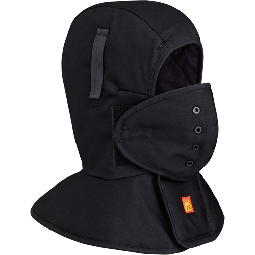 565A Doublure matelass&eacute;e FR &agrave; long col pour casque, Noir, Coton Fastek