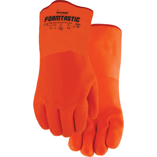 Foamtastic Gloves, One Size, PVC Coating, Foam Shell Fastek