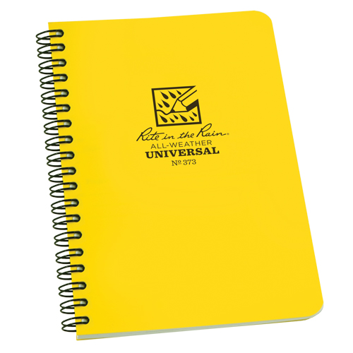 Side-Spiral Notebook, Soft Cover, Yellow, 64 Pages, 4-5/8" W x 7" L Fastek