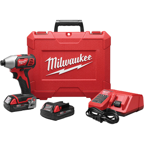 M18 Cordless Hex Impact Driver Kit, 1/4", 1500 in-lbs Max. Torque, 18 V, Lithium-Ion Fastek