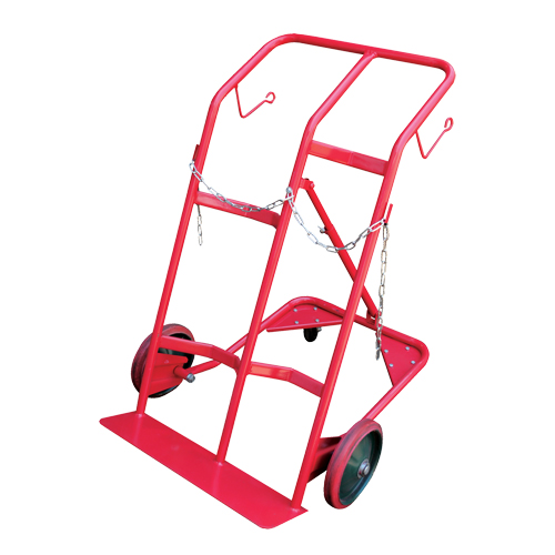 Cylinder Cart, Mold-on Rubber Wheels, 25-1/2"W x 7"L Base, 350 lbs. Fastek