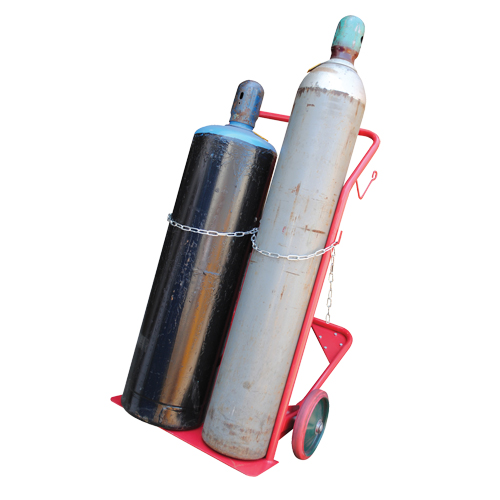 Cylinder Cart, Mold-on Rubber Wheels, 25-1/2"W x 7"L Base, 350 lbs. Fastek