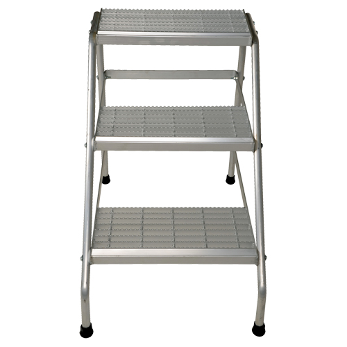 Aluminum Step Stand, 3 Steps, 34-9/16" x 22-13/16" x 30" High Fastek