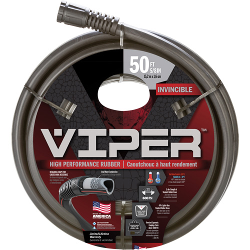 Viper&reg; High Performance Hose, Rubber, 5/8" dia. x 50' Fastek