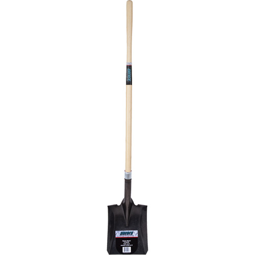 Heavy-Duty Square Shovel, Hardwood, Carbon Steel Blade, Straight Handle, 48" Long Fastek