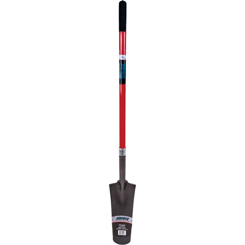 Heavy-Duty Drain Spade, Carbon Steel, 16" x 6" Blade, 45" L, Straight Handle Fastek
