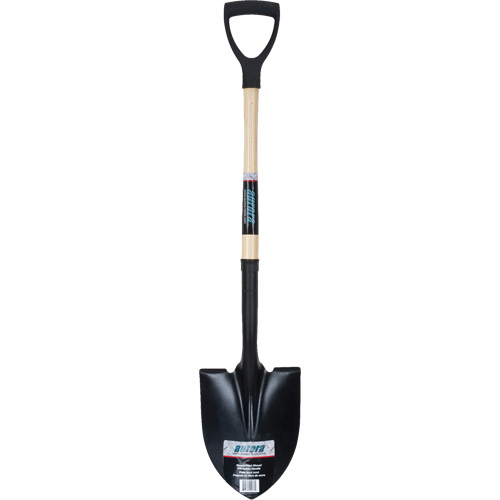 Round Point Shovel, Tempered Steel Blade, Hardwood, D-Grip Handle Fastek