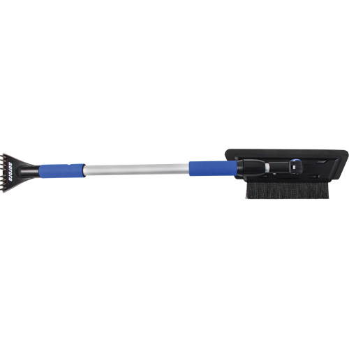 Snow Brush, Telescopic, EVA Foam Blade, 48" Long, Black/Blue Fastek