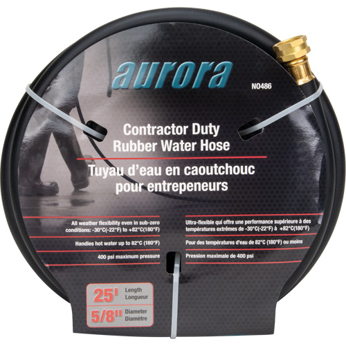 Contractor Duty Rubber Hose, Rubber, 5/8" dia. x 25' Fastek