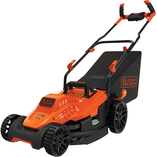 Lawn Mower with Comfort Grip Handle, Push Walk-Behind, Electric, 15" Cutting Width Fastek