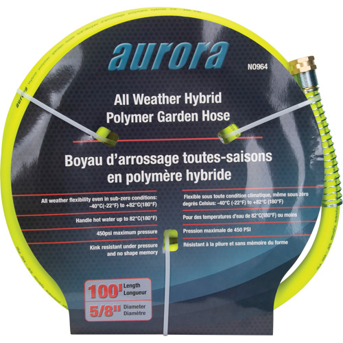 Hybrid Garden Hose, Copolymer, 5/8" dia. x 100' Fastek