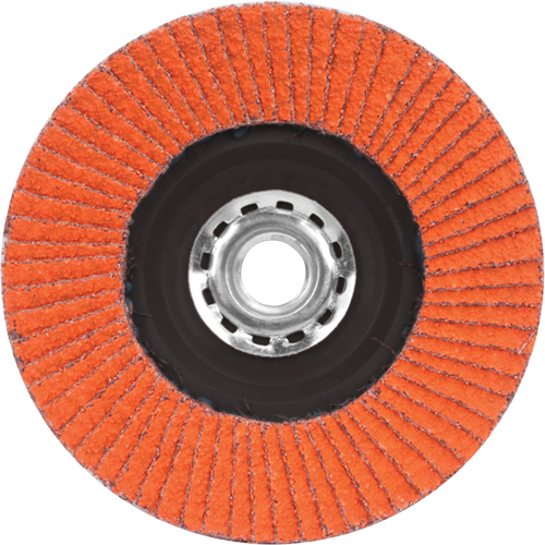 Flap Discs - Quick Trim SG Blaze R980P, 4-1/2" x 5/8"-11, Type 27, 40 Grit, Ceramic Fastek