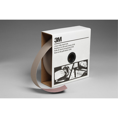 Utility Roll 211K, Aluminum Oxide, 2" W x 150' L, 100 Grit Fastek