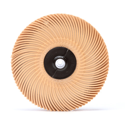 Scotch-Brite Radial Bristle Disc, Aluminum Oxide, 6 Micron Grit, 3" Dia. Fastek