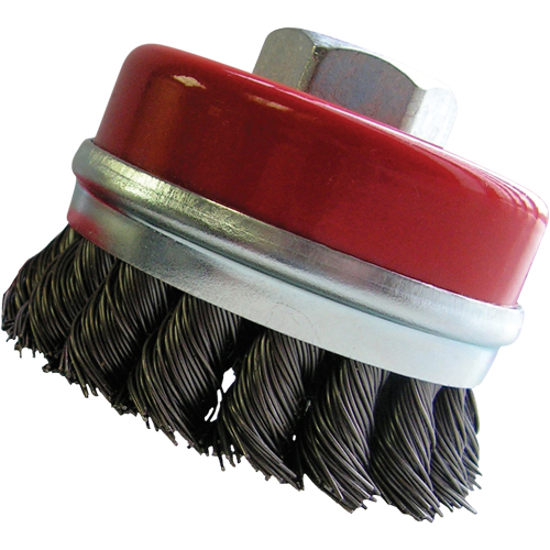 Bridled Cup Brushes, 3" Dia. x 5/8"-11 Arbor Fastek