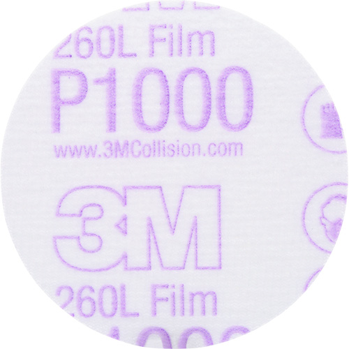 Gold Hookit Disc, 3" Dia., P1000 Grit, Aluminum Oxide, C-Weight Fastek