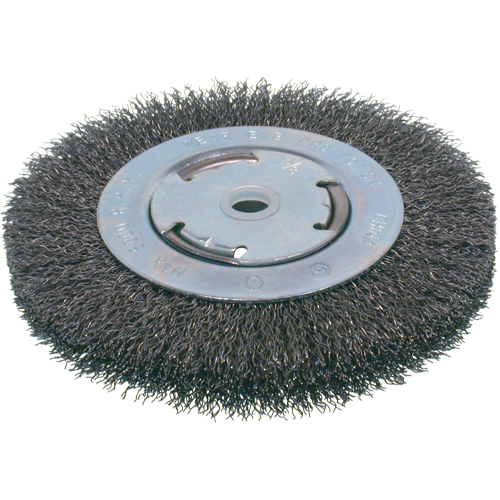 Economy Crimped Wire Wheel Brushes - Medium Face, 6" Dia., 0.014 Fill, 2" Arbor Fastek