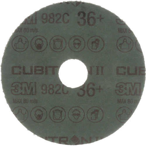 Cubitron II Fibre Discs - 982C, Ceramic Grain, 36+, 4-1/2" Dia x 7/8" Arbor Fastek
