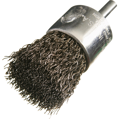 Crimped Wire End Brushes, 3/4", 0.014" Fill, 1/4" Shank Fastek
