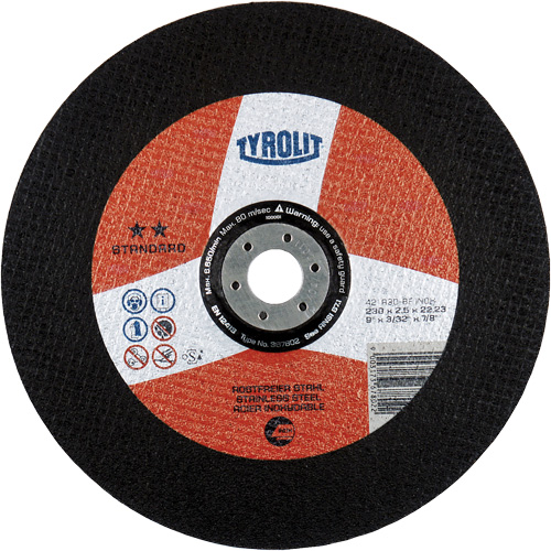 Premium INOX Cutting Disc, 6" x 5/64", 7/8" Arbor, Type 27, Aluminum Oxide, 10200 RPM Fastek