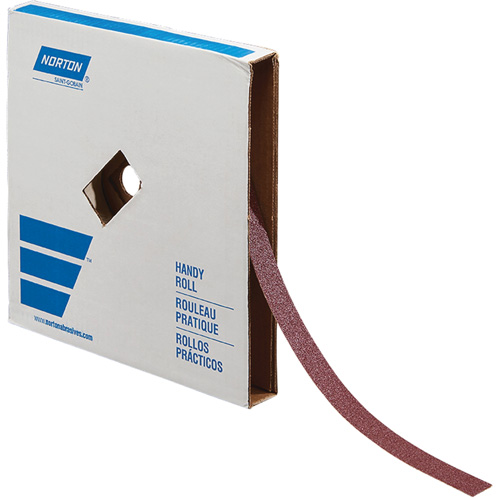 Rouleau de toile abrasive pour m&eacute;tal, Oxyde d'aluminium, 1" la x 150' lo, Grain 60 Fastek