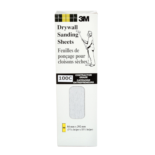 Feuille de placopl&acirc;tre frais&eacute;e Tri-M-Rite Fre-Cut, 11-1/4" x 3-5/16", Grain 100, Carbure de silicium Fastek