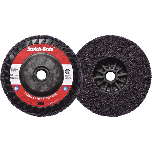 Disque  Clean and Strip  XT Pro Scotch-Brite, 4-1/2" dia., Grain Extra grossier, Carbure de silicium Fastek