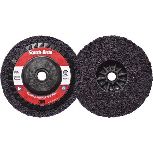 Disque  Clean and Strip  XT Pro Scotch-Brite, 5" dia., Grain Extra grossier, Carbure de silicium Fastek