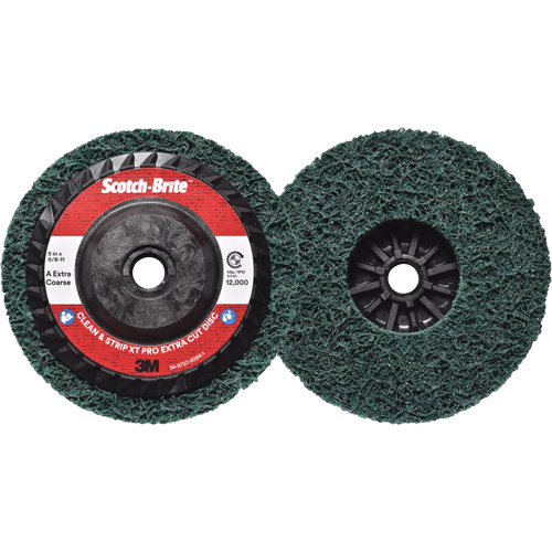 Scotch-Brite Clean & Strip XT Pro Extra Cut Disc, 5" Dia., Extra Coarse Grit, Aluminum Oxide Fastek