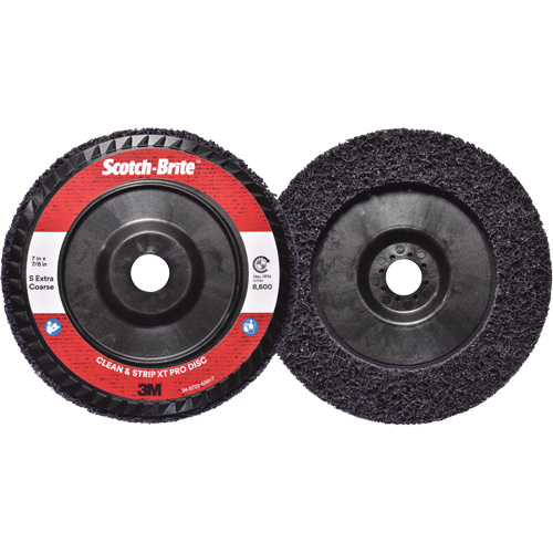 Disque  Clean and Strip  XT Pro Scotch-Brite, 7" dia., Grain Extra grossier, Carbure de silicium Fastek