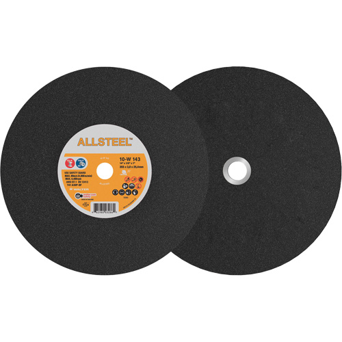 Meule pour scie &agrave; tronçonner AllSteel, 14" x 1/8", Arbre de 1", Type 1, Oxyde d'aluminium, 4400 Tr/min Fastek