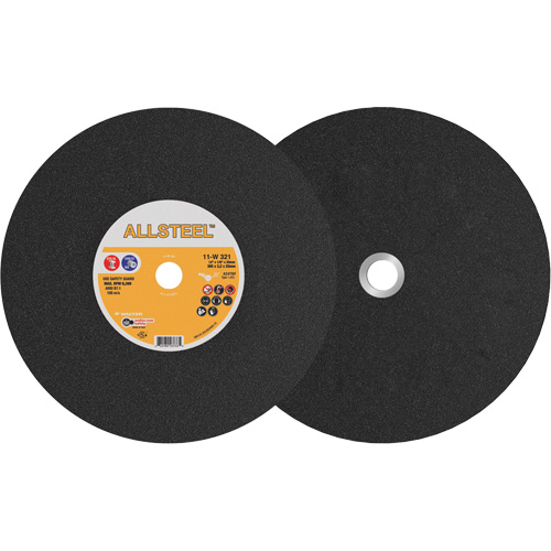 AllSteel Chopsaw Wheel, 12" x 1/8", 25/32" Arbor, Type 1, Aluminum Oxide, 6300 RPM Fastek