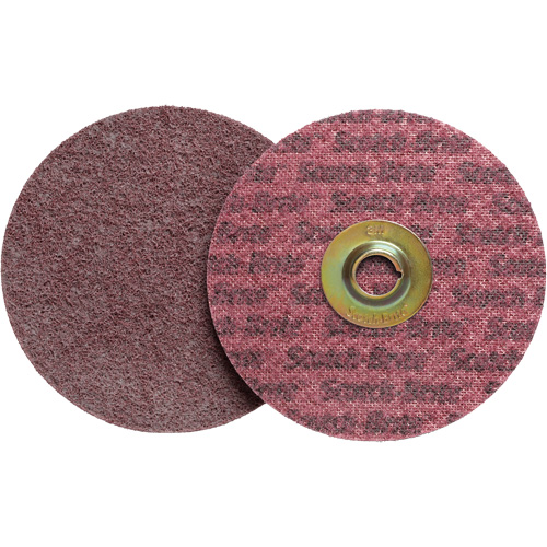 Disque de conditionnement de surface Scotch-Brite Roloc, 2" dia., Grain Moyen, Oxyde d'aluminium Fastek