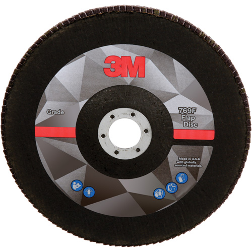 Disque &agrave; lamelles &agrave; changement rapide 769F, 7" x 7/8", Type 27, Grain 60+, Oxyde d'aluminium/C&eacute;ramique Fastek