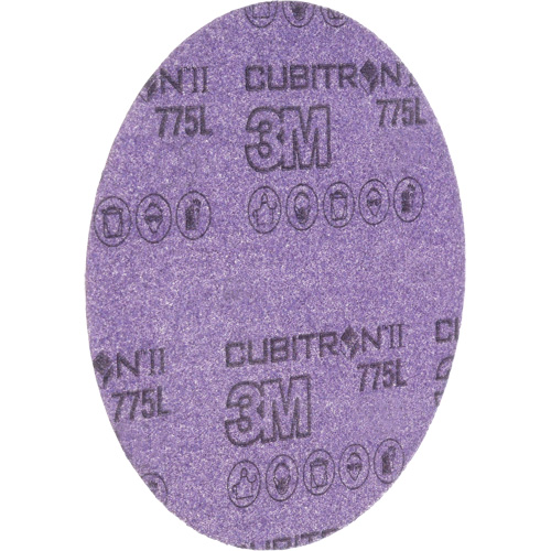 Cubitron II Hookit 775L Series Film Disc, 6" Dia., 240+ Grit, Ceramic, 3 mils Fastek
