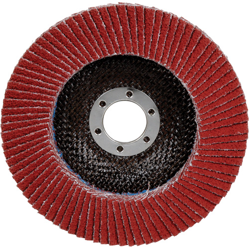 Cubitron II 969F Flap Disc, 5" x 7/8", Type 27, 40+ Grit, Ceramic Fastek