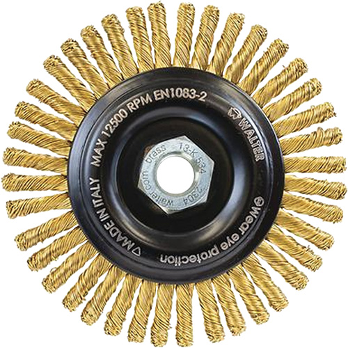 Spark-Free Brass Wire Wheel, 6" Dia. x 5/8"-11 Arbor Fastek