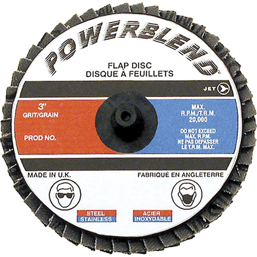 Powerblend Roll-On Flap Disc, 2" x Z60 Grit Fastek