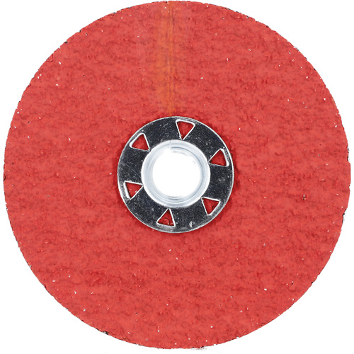 Disque de verrouillage en fibres avec fixation Speed-Change, 4-1/2" dia., Grain 24, C&eacute;ramique d'alumine Fastek