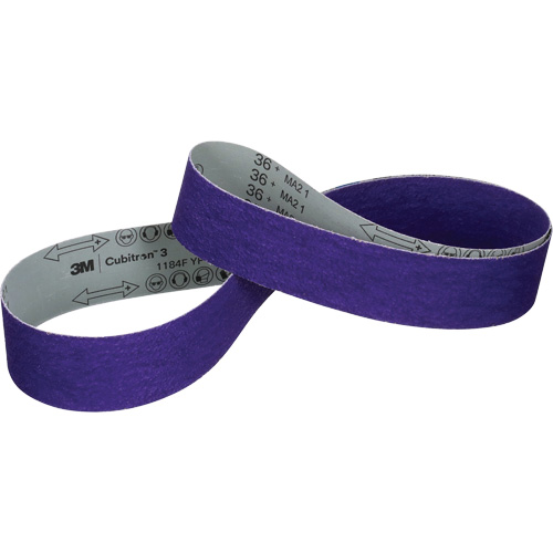 Cubitron 3 Cloth Belt 1184F, 3/4" W x 18" L, Ceramic, 36+ Grit Fastek