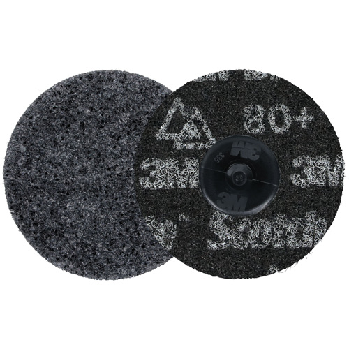 Scotch-Brite Roloc Precision Heavy Duty Surface Conditioning Disc, HD-DR, 3" Dia., 80+ Grit, Ceramic Fastek